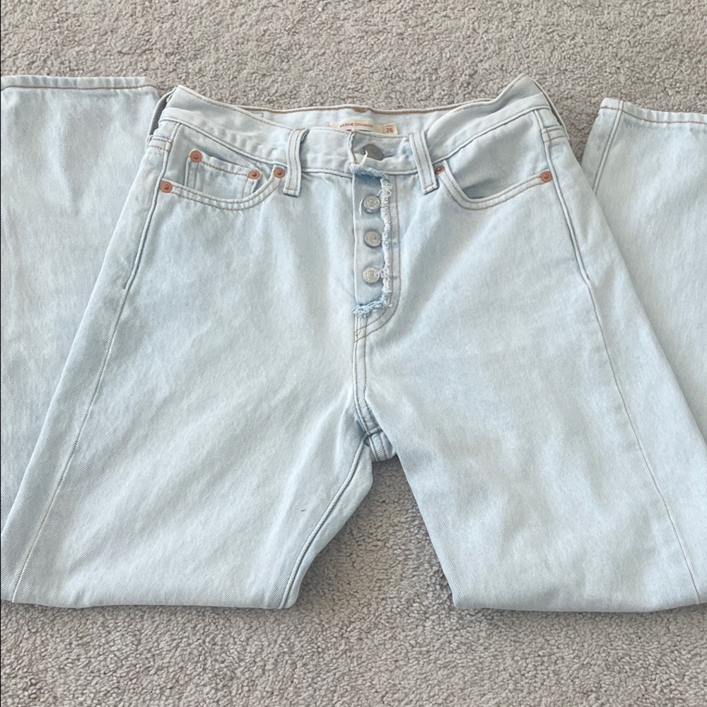 Levi's Premium Light Blue Denim (Wedgie Straight Leg)
